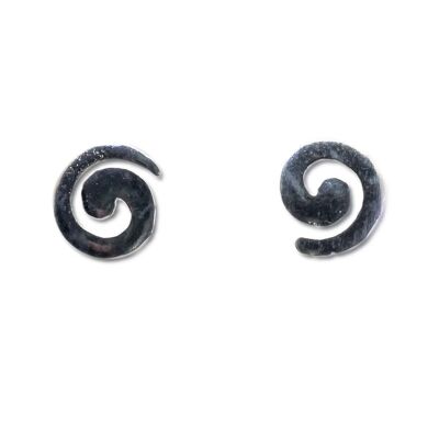 Boucles d'oreilles spirale en argent sterling