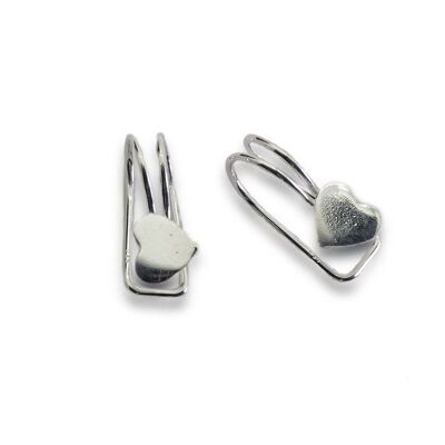 Knorpel-Herz-Ohrringe aus Sterlingsilber