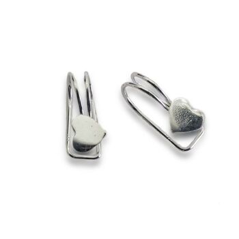 Boucles d'Oreilles Coeur Cartilage Argent Massif