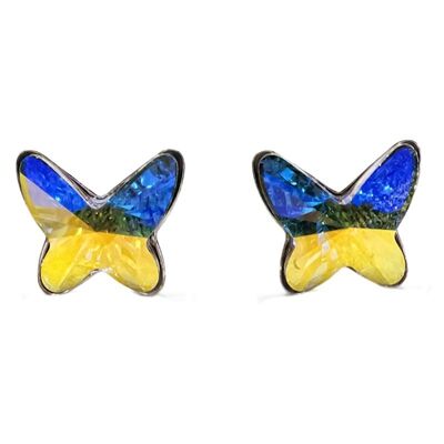 Pendientes Plata de Ley Swarovski Butterfly