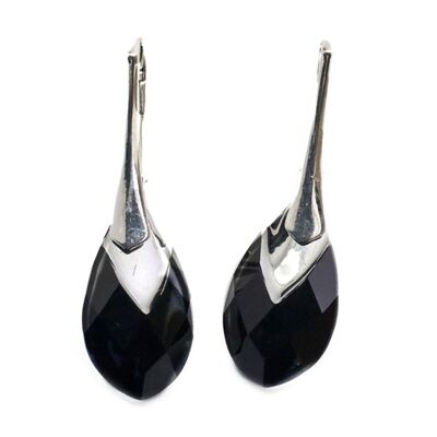 Boucles d'oreilles en argent sterling poire Swarovski