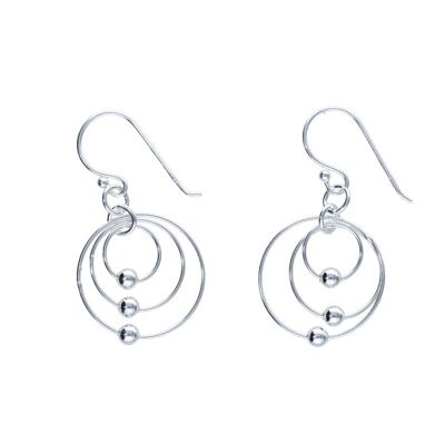 Boucles d'oreilles Orbites en argent sterling