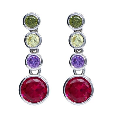 Orecchini in argento sterling a luce rossa