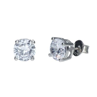 Sterling Silver Diamond Feel Earrings