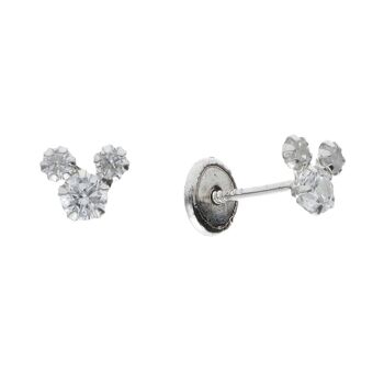 Boucles d'oreilles en argent sterling pour enfants Minie