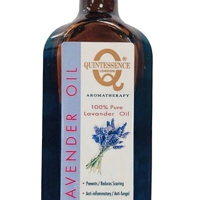 Quintessence London Aromatherapy Lavendelöl 150 ml Antimykotisches Bio-Massageöl für Haut und Haar