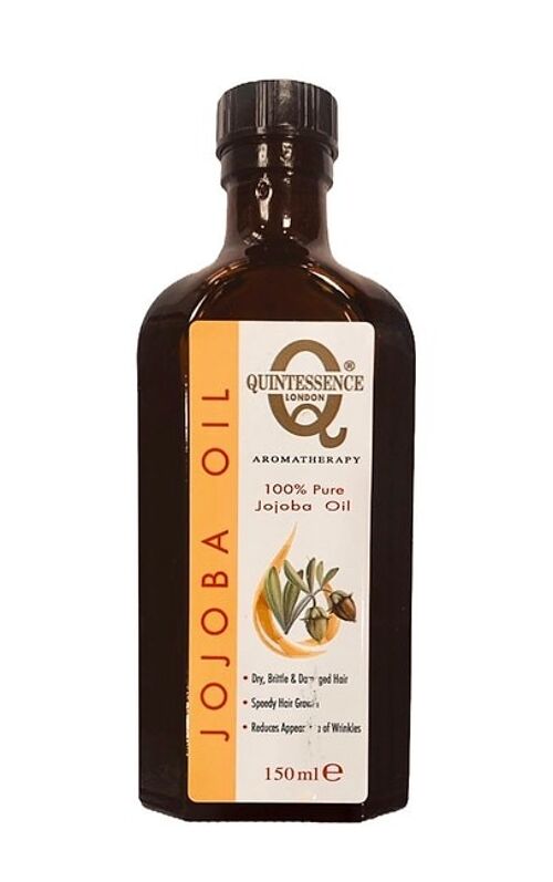 Quintessence London Aromatherapy Jojoba Oil Perfect for Skin and Hair 150 ml Vegan Hair Growth Natural Remedy