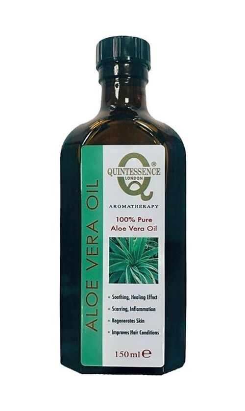 Quintessence London Aromatherapy Aloe Vera Oil for Hair and Body Massage 150ml