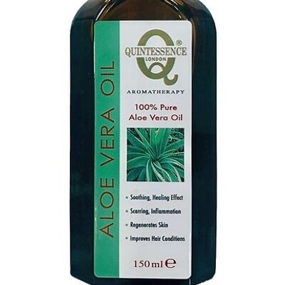 Quintessence London Aromatherapy Aloe Vera Oil for Hair and Body Massage 150ml