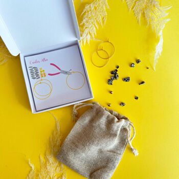 Kit DIY bijoux : créoles en Agate et hématites 2