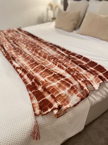 Plaid en gaze de coton terracotta 4