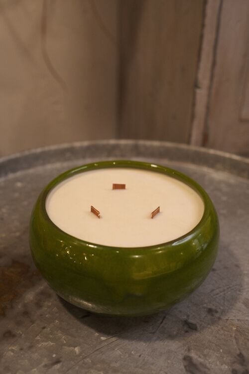 Vela artesana de cera de soja - BOLA bergamota