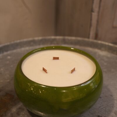 Vela artesana de cera de soja - BOLA bergamota