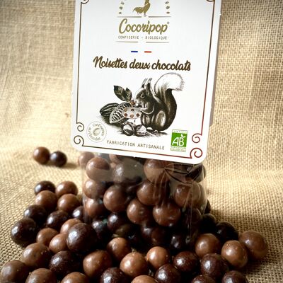 Hazelnuts two Chocolates