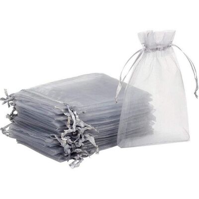 Organza gift bags. 100 PCS Gray Organza Bags for Jewelry, Gifts. Organza pouches.