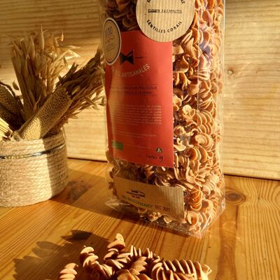 Fusilli 100% organic coral lentils