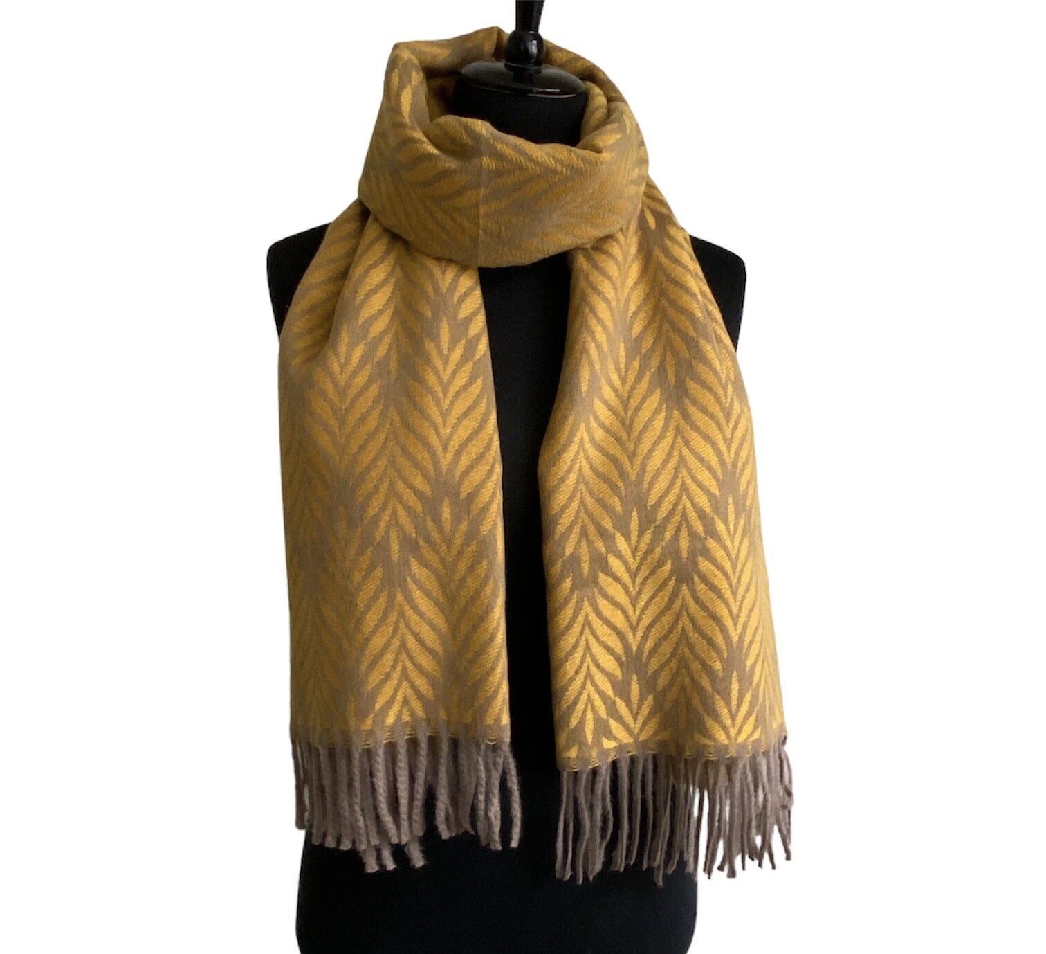 Estampado de hojas - Mostaza