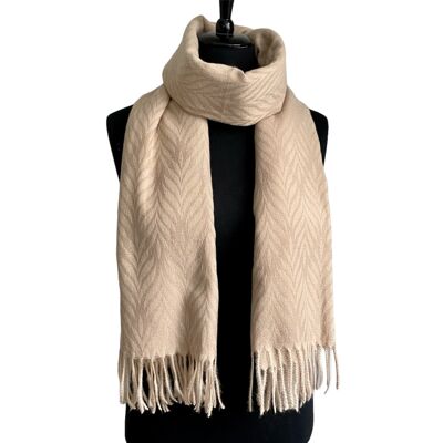 Leaf Print-Crema