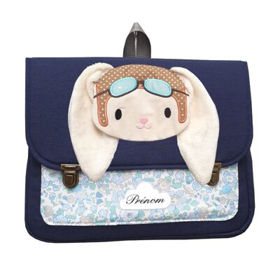 Liberty blue navy aviator bunny satchel