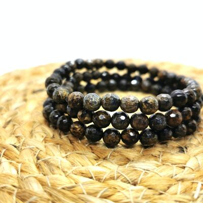 Bracciale con sfaccettature in bronzite