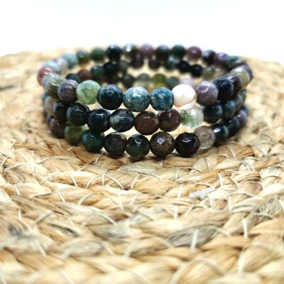 Indian agate faceted bracelet