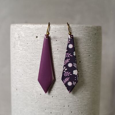 Amboise reversible earrings – floral pattern 1253