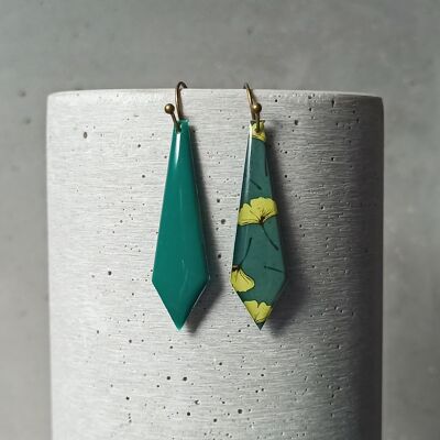 Amboise reversible earrings – ginkgo leaves 1103