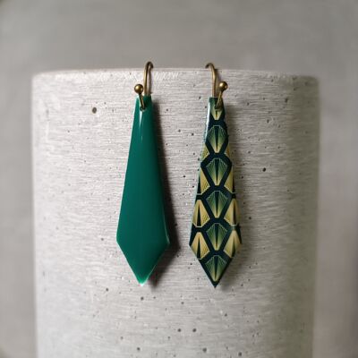 Amboise reversible earrings – retro pattern 1123