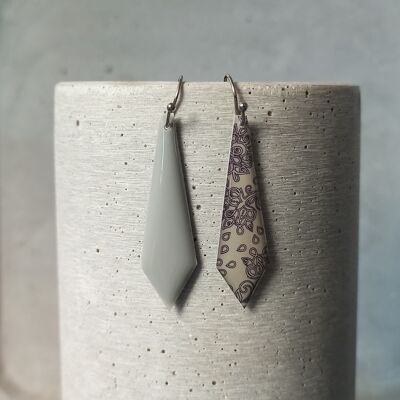boucles d’oreilles réversibles Amboise – motif floral 0465