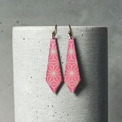 Amboise reversible earrings – graphic pattern 1028