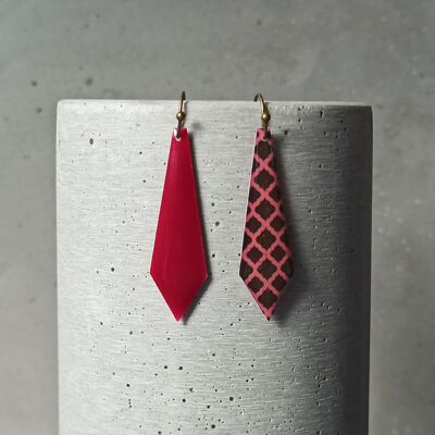 boucles d’oreilles réversibles Amboise – motif graphique 1014