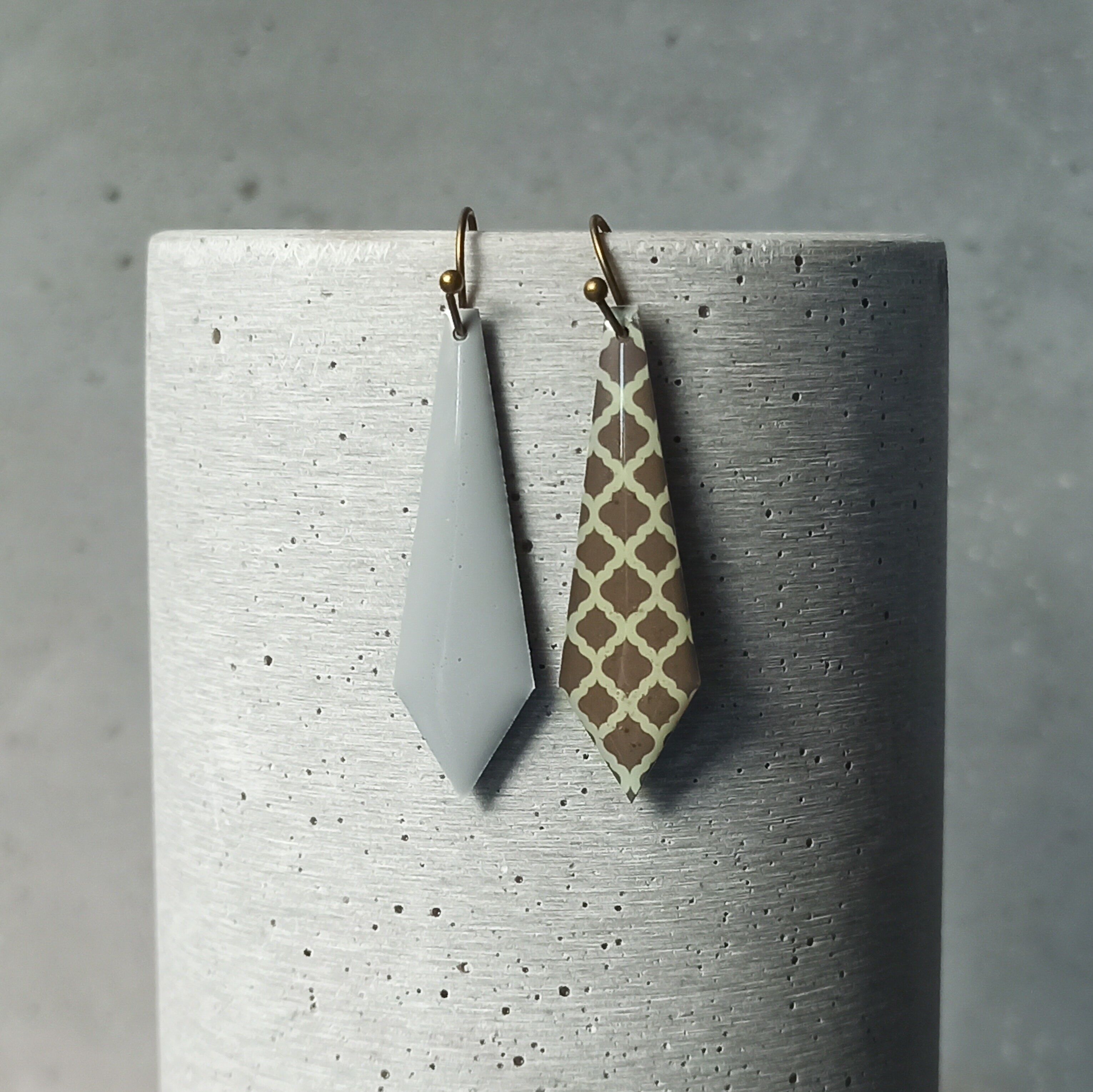 Amboise reversible earrings – graphic pattern 0996