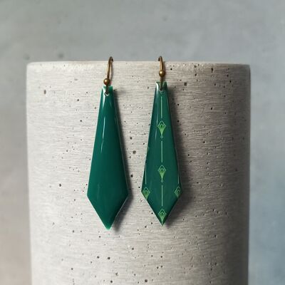 Amboise reversible earrings – graphic pattern – 1110