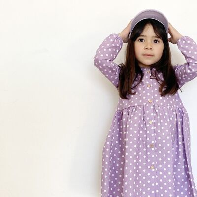 Violet polka dot dress