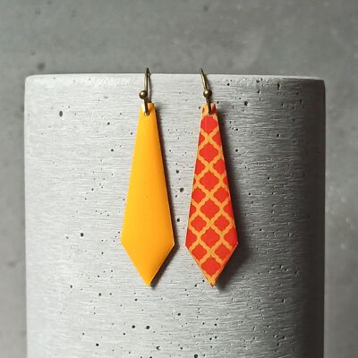 boucles d’oreilles réversibles Amboise – motif graphique 1012