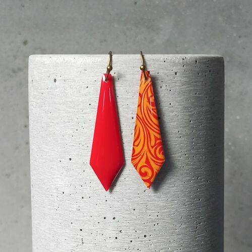 boucles d’oreilles réversibles Amboise – motif graphique 0580