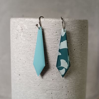 boucles d’oreilles réversibles Amboise – feuilles de ginkgo 1213