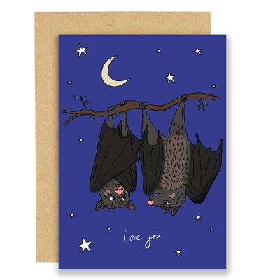 Tarjeta de aniversario: solo dos murciélagos