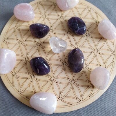 Golden Triangle Flower of Life Crystal Grid