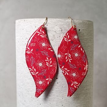 boucles d’oreilles réversibles Angers – motif floral 1229 2