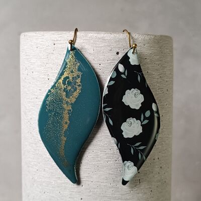 Angers reversible earrings – floral pattern 1247