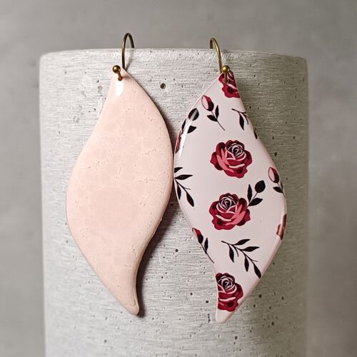 boucles d’oreilles réversibles Angers – motif floral 1242