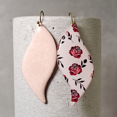 boucles d’oreilles réversibles Angers – motif floral 1242