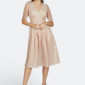 ROBE MIDI EN DENTELLE - MISTY ROSE