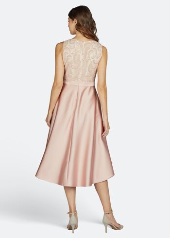 ROBE MIDI EN DENTELLE SATINÉE - MISTY ROSE 2