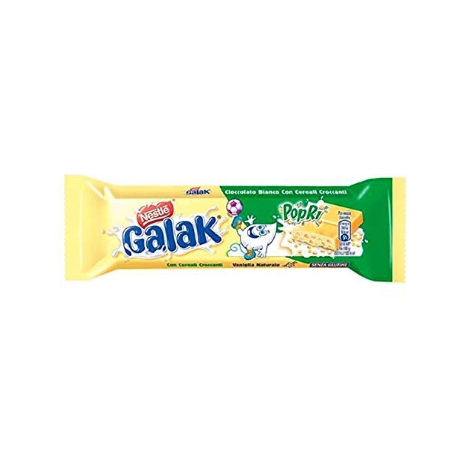 Nestlé | Barra de Chocolate Blanco Galak con Cereales Crujientes - 1 Pieza (35 Gr)