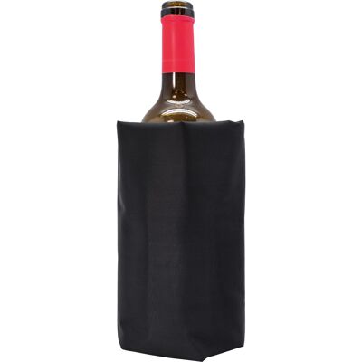 Copertura refrigerante regolabile per bottiglie di vino con sistema antiscivolo elastico nero