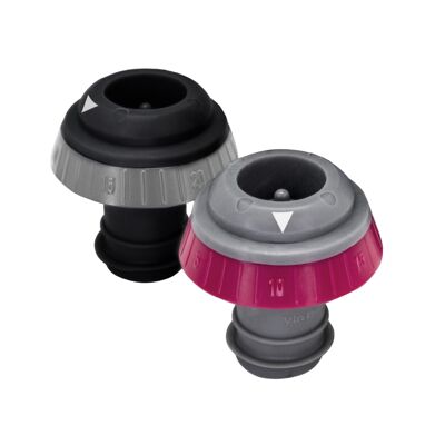 Set de 2 tapones para Bomba de Vacío FIC 966 Negro y Gris