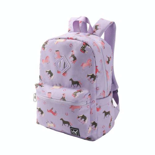 YLX Oriole Backpack | Kids | Pastel Lilac & Horses
