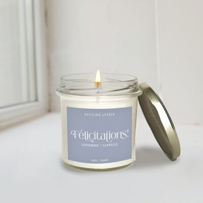 "Congratulations" scented candle - Ginger & Cinnamon